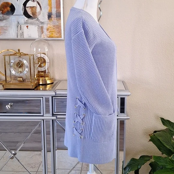 NWOT Open Front Long Cardigan Sweater XS S - Picture 2 of 6